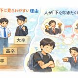 中卒が下に見られやすい理由と、人が「下を叩きたくなる」心理の話