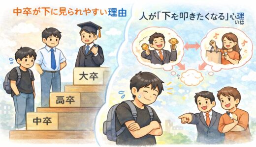 中卒が下に見られやすい理由と、人が「下を叩きたくなる」心理の話
